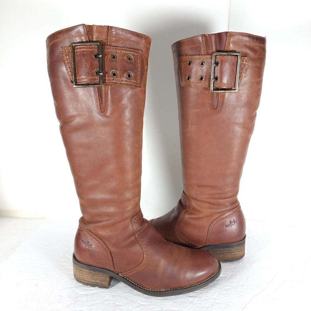 Bos&Co Women's Lawson 37 US6-6,5 Brown Leather Waterproof Knee High Ridin Boots - Picture 9 of 13